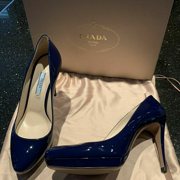 Authentic Prada Pumps , Royal color , Size 8.